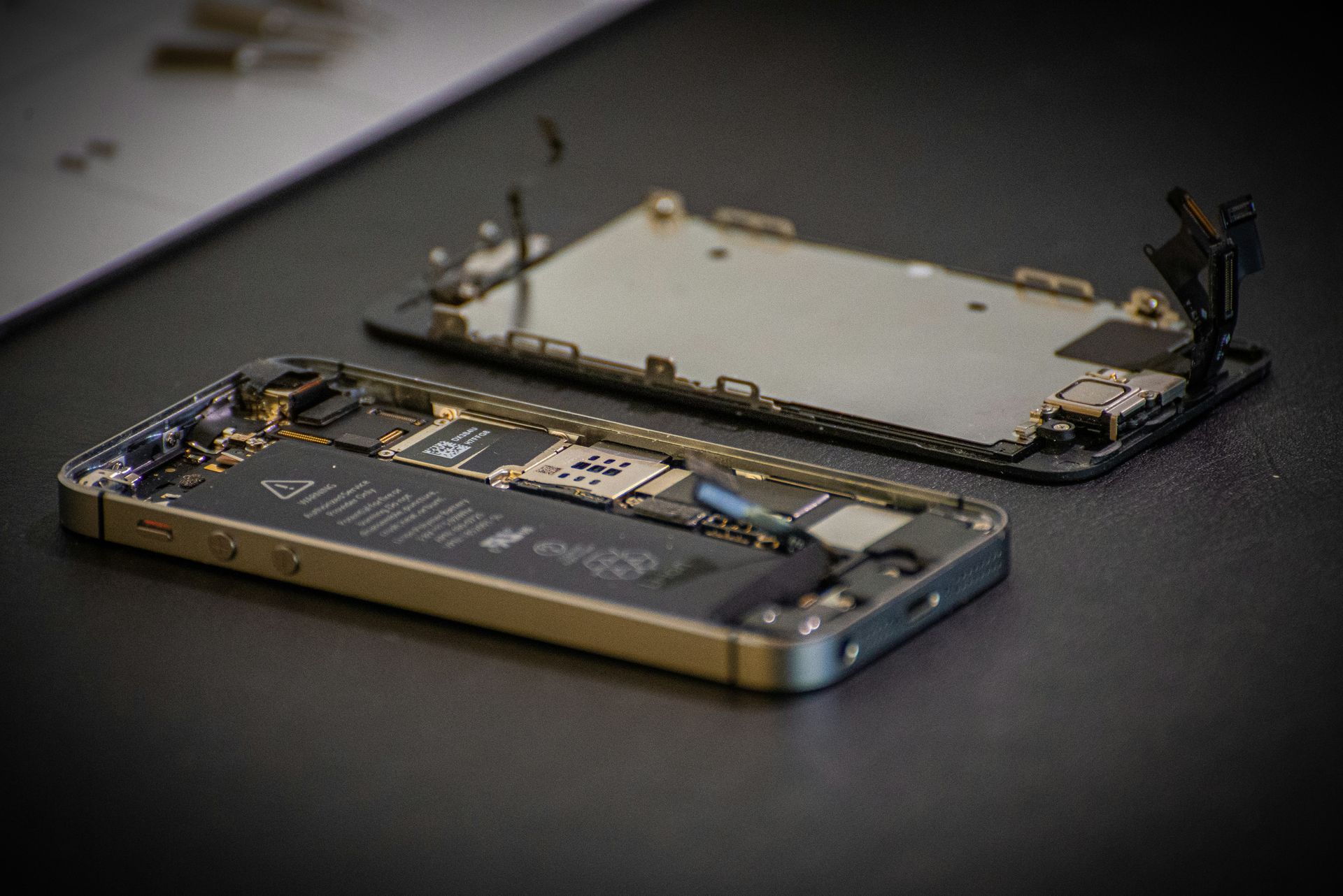 black and gold hard disk drive